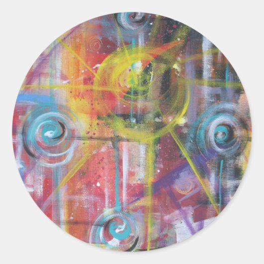 Constante snelheid 4 ronde sticker (Voorkant)