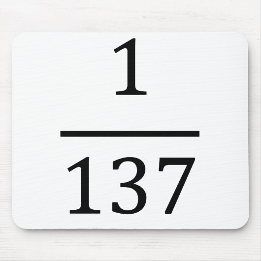 constante van de fijne structuur, uitsluitend gema muismat (Voorkant)