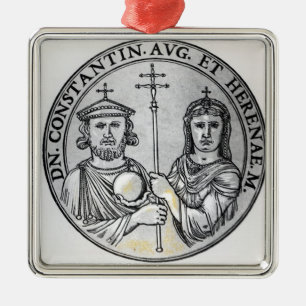 Constantine VI en zijn moeder Irene Metalen Ornament