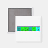 Constantinetabel met de periodieke naam magnet magneet (Voorkant / Achterkant)