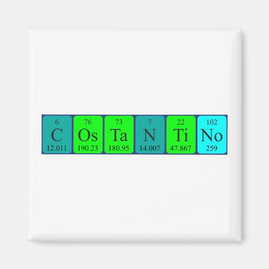 Constantinetabel met de periodieke naam magnet magneet (Voorkant)