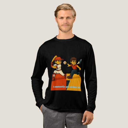 Constantly get strikes in 1! Tri-Blend shirt (Voorkant)