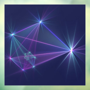 Constellatie, Abstracte Fantasy Fractal Art Raamsticker