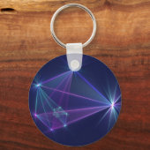 Constellatie, Abstracte Fantasy Fractal Art Sleutelhanger (Achterkant)