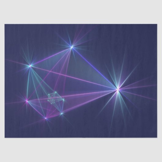 Constellatie, Abstracte Fantasy Fractal Art Tissuepapier (Voorkant)