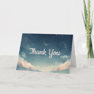 Constellatie Baby Shower Bedankkaart