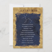 Constellatie Celestial Zitgrafiek CENTAURUS (Voorkant)