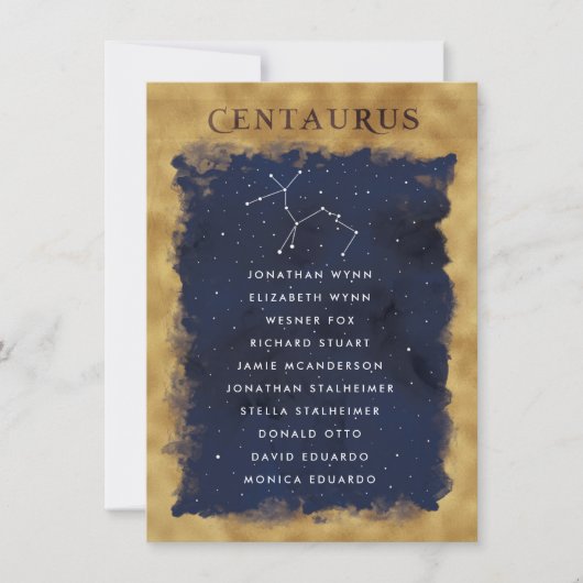 Constellatie Celestial Zitgrafiek CENTAURUS (Voorkant)