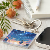 Constellatie met vallende sterren sleutelhanger (Voorkant Rechts)