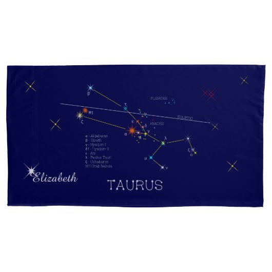 Constellatie TAURUS uniek, elegant Kussensloop (Voorkant)