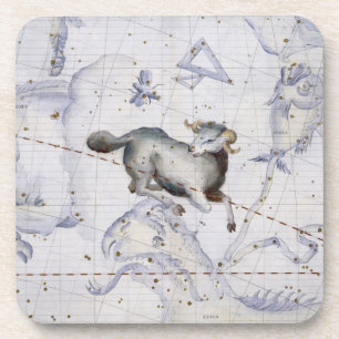 Constellatie van Aries, bord 4 van de "Atlas Coele Onderzetter