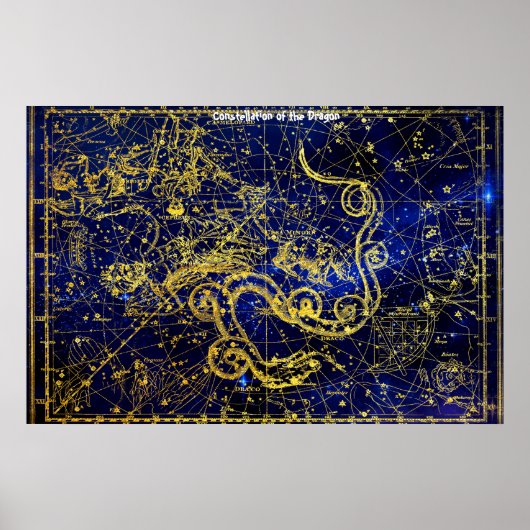 Constellatie van de draak poster (Voorkant)