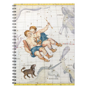 Constellatie van Gemini met Canis Minor, bord 13 Notitieboek