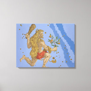 Constellatie van Hercules Lion's Pelt uit 'Urano' Canvas Afdruk