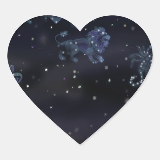 Constellaties Hart Sticker (Voorkant)