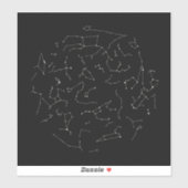 Constellaties op het noordelijk halfrond sticker (Vel)