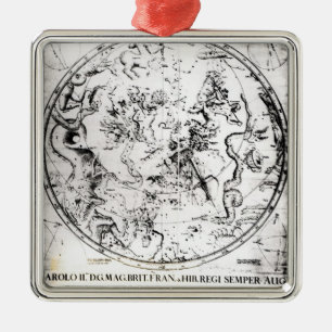 Constellaties van het zuidelijk halfrond metalen ornament