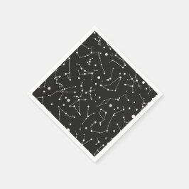 Constellaties Wit en Zwart Servetten