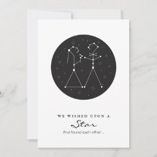 Constellation Bride en Groom sparen de Datum Save The Date