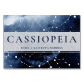 Constellation Cassiopeia (of ander) Blue, Silver Kaart (Achterkant)