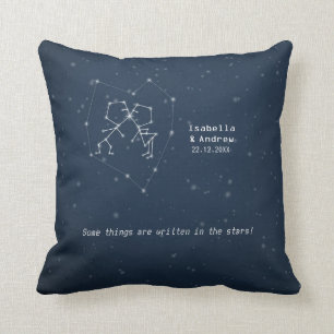 Constellation d'amour - coussin d'anniversaire de