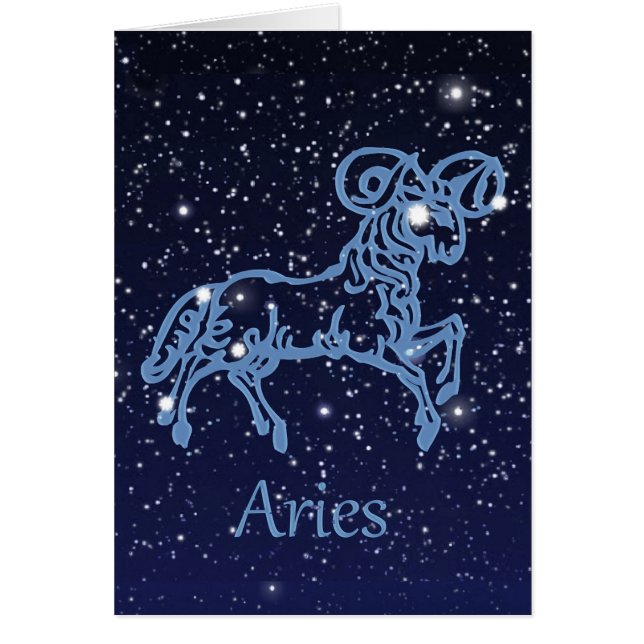 Constellation de Bélier et signe de zodiaque avec (Devant)