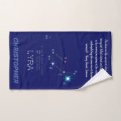 Constellation de l'hémisphère Nord Lyra (Serviette à main)
