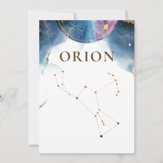Constellation d'Orion, numéro de table céleste (Devant)