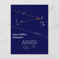 Constellation du zodiaque Bélier Carte postale