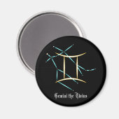 Constellation du zodiaque Gémeaux Aimant (Recto/Verso)