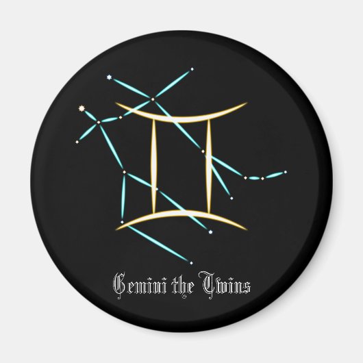 Constellation du zodiaque Gémeaux Aimant (Devant)