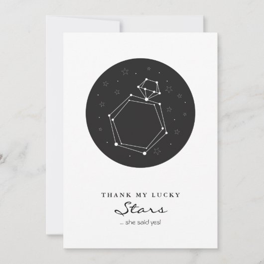 Constellation Engagement Party Invitation Kaart (Voorkant)