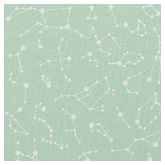 Constellation Fabric - Mint Stof (Close Up)
