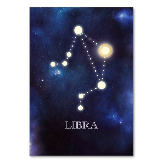 Constellation | Libra | Numéro de table mariage (Dos)