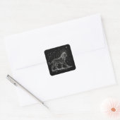 Constellation lion vierkante sticker (Envelop)