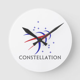 Constellation logo ronde klok