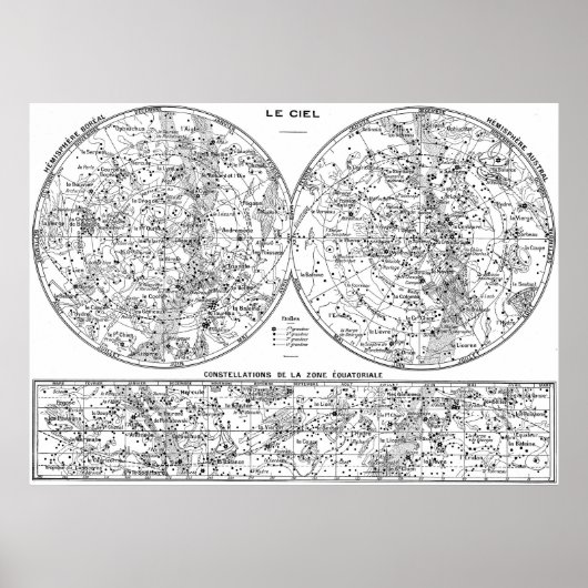 Constellation Map Poster (Voorkant)