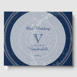 Constellation Night Sky Bruiloft Gastenboek