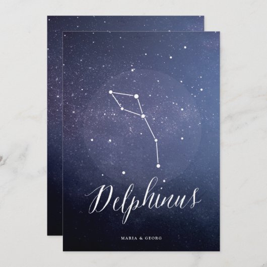 Constellation Star Numéro de table Delphinus (Devant / Derrière)