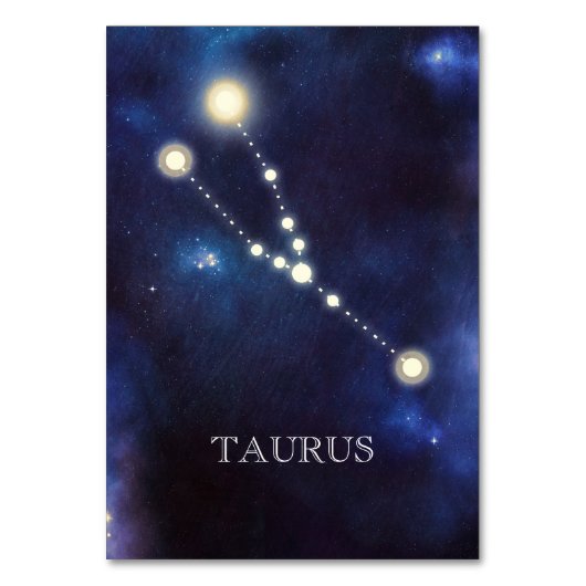 Constellation | Taurus | Numéro de table mariage (Dos)