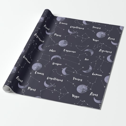 Constellation Theme Cadeaupapier (Uitgerold)