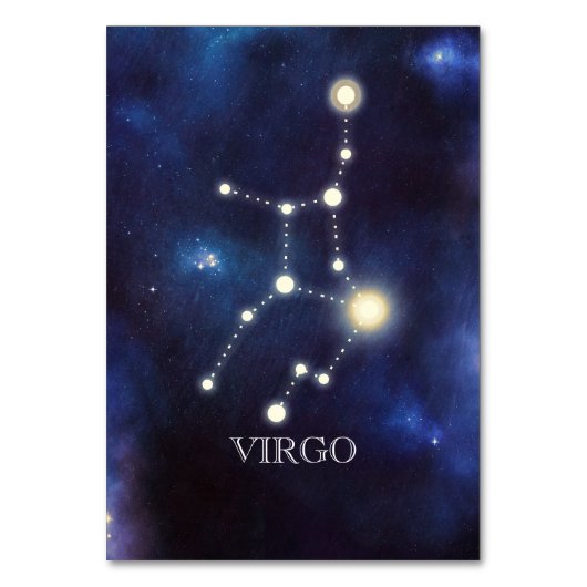 Constellation | Vierge | Numéro de table de mariag (Dos)