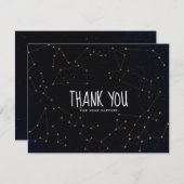 Constellation Zodiac Bedankt Visitekaartje (Voorkant / Achterkant)