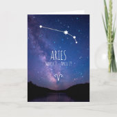 Constellation Zodiaque Aries | Carte d'astrologie (Devant)