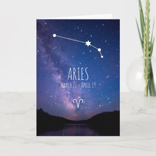 Constellation Zodiaque Aries | Carte d'astrologie (Devant)