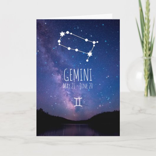Constellation Zodiaque Gemini | Carte d'astrologie (Devant)