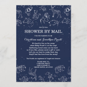 Constellations Baby shower per post Lange afstand Kaart