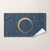 Constellations de la Lune de la Marine et du Crois (Serviette à main)