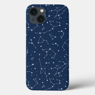 Constellations Starry Sky Navy Blue iPhone 13 Hoesje