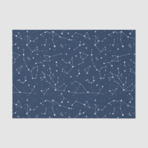 Constellations Starry Sky Navy Blue Tissuepapier